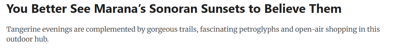 You Better See Marana’s Sonoran Sunsets to Believe Them